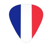 12 Pcs Guitar Picks - Thin/Medium/Heavy - French Flag Print Pick For Acoustic, Electric, Bass - Gift For Guitar Players, Solo & Riff
