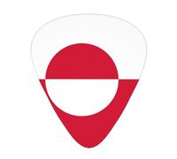 12 Pcs Guitar Picks - Thin/Medium/Heavy - Greenland Flag Print Pick For Acoustic, Electric, Bass - Gift For Guitar Players, Solo & Riff