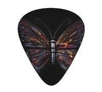12 Pcs Guitar Picks - Thin/Medium/Heavy - Mystery Butterfly Print Pick For Acoustic, Electric, Bass - Gift For Guitar Players, Solo & Riff