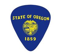 12 Pcs Guitar Picks - Thin/Medium/Heavy - Oregon State Flag Print Pick For Acoustic, Electric, Bass - Gift For Guitar Players, Solo & Riff