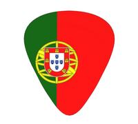 12 Pcs Guitar Picks - Thin/Medium/Heavy - Portuguese Flag Print Pick For Acoustic, Electric, Bass - Gift For Guitar Players, Solo & Riff