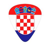 12 Pcs Guitar Picks - Thin/Medium/Heavy - Republic Of Croatia Flag Pick For Acoustic, Electric, Bass - Gift For Guitar Players, Solo & Riff