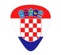 12 Pcs Guitar Picks - Thin/Medium/Heavy - Republic Of Croatia Flag Print Pick For Acoustic, Electric, Bass - Gift For Guitar Players, Solo & Riff