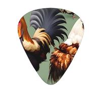 12 Pcs Guitar Picks - Thin/Medium/Heavy - Rooster And Chicken Pick For Acoustic, Electric, Bass - Gift For Guitar Players, Solo & Riff