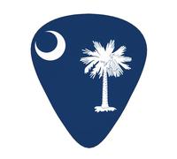 12 Pcs Guitar Picks - Thin/Medium/Heavy - South Carolina Flag Print Pick For Acoustic, Electric, Bass - Gift For Guitar Players, Solo & Riff