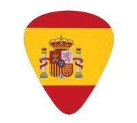 12 Pcs Guitar Picks - Thin/Medium/Heavy - Spanish Flag Pick For Acoustic, Electric, Bass - Gift For Guitar Players, Solo & Riff