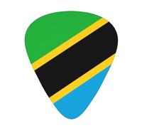 12 Pcs Guitar Picks - Thin/Medium/Heavy - Tanzania Flag Print Pick For Acoustic, Electric, Bass - Gift For Guitar Players, Solo & Riff