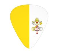 12 Pcs Guitar Picks - Thin/Medium/Heavy - Vatican Flag Print Pick For Acoustic, Electric, Bass - Gift For Guitar Players, Solo & Riff
