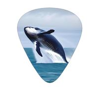 12 Pcs Guitar Picks - Thin/Medium/Heavy - Whales At Sea Print Pick For Acoustic, Electric, Bass - Gift For Guitar Players, Solo & Riff