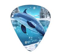 12 Pcs Guitar Picks - Thin/Medium/Heavy - Winter The Dolphin Print Pick For Acoustic, Electric, Bass - Gift For Guitar Players, Solo & Riff