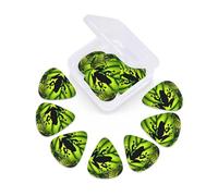 12 Pcs Guitar Picks Tropical Frog Shadow On Leaf Plectrums With 3 Thickness For Electric,Acoustic Guitars