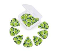 12 Pcs Guitar Picks Vibrant Green Lime Lemon Plectrums With 3 Thickness For Electric,Acoustic Guitars