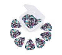 12 Pcs Guitar Picks Warrior-Like Rainbow Horse Riding Narwhal Plectrums With 3 Thickness For Electric,Acoustic Guitars
