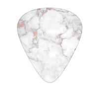 12 Pcs Guitar Picks White Marble Rose Gold 3 Different Thicknesses, Classic Triangle, For Acoustic Guitar, Electric Guitar, Bass Guitar