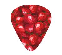 12 Pcs Guitar Red Strawberry Print Picks With Organizer Box,3 Different Thickness,Guitar Accessories(0.46mm,0.71mm,0.96mm)
