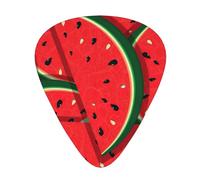 12 Pcs Guitar Red Watermelon Print Picks With Organizer Box,3 Different Thickness,Guitar Accessories(0.46mm,0.71mm,0.96mm)