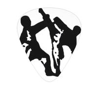 12 Pcs Guitar Taekwondo Martial Arts Print Picks With Organizer Box,3 Different Thickness,Guitar Accessories(0.46mm,0.71mm,0.96mm)