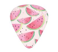 12 Pcs Guitar Watermelon Fresh Fruit Print Picks With Organizer Box,3 Different Thickness,Guitar Accessories(0.46mm,0.71mm,0.96mm)