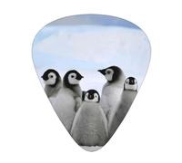 12 Pcs Guitar Young Penguins With Snow Print Picks With Organizer Box,3 Different Thickness,Guitar Accessories(0.46mm,0.71mm,0.96mm)