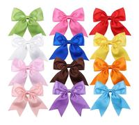 12 Pcs Hair Bows for Girls Hair Bows, Kids Bow Clips for Girls Fashion Cute Hairs Accessories Twelve Colors, Suitable for Daily Wear, School Events Birthday Parties and Holiday Costumes