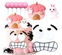 12 PCS Halloween Cake Decoration Little Boo Ghost Cake Topper Rip Cake Decoration Birthday Decoration for Boys Girls Halloween Party Supplies