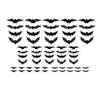 12 PCs Halloween Lighted 3D Bat Stickers Battery Powered Bats Decorations Wall Stickers for Halloween Party Bedroom Window Decorations