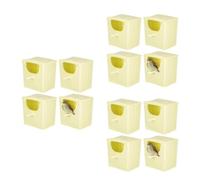 12 Pcs Hanging Bird Nesting House Plastic Breeding Box for Bluebirds | Khaki Finish, Weather Resistant and Easy to Clean, Porch or Home Use for Small Parrots