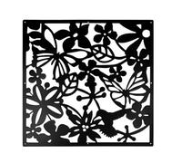 12 PCS Hanging Room Divider Flower Carving Pattern Panels Decorative Wall Screen Panel Hollow Out Design for Living Dining Room Hanging Room Divider(Black,24pcs)