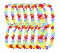 12 Pcs Hawaiian Garland, Hawaiian Fancy Dress Hawaiian Flower Necklaces Lei Luau Hawaiian Garlands Tropical Party Decorations Beach Theme Luau Party Accessories for Adults Kids,Summer Festivals