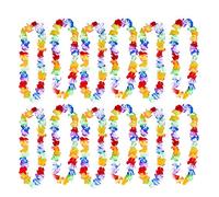 12 Pcs Hawaiian Garlands, Luau Aloha Flower Lei Perfect Hawaiian Fancy Dress,Beach Theme Party Supplies,Tropical Decorative Favours, Hawaiian Theme Pool Party Decorations Accessories for Adults Kids