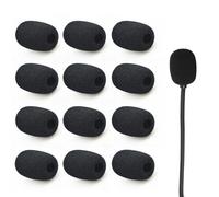 12 Pcs Headset Microphone Covers Foam, Microphone Foam Cover, Microphone Protector, Handheld Mic Foam Windshield, 30X22X8MM