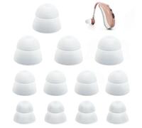 12 Pcs Hearing Aid Domes| 3 Size Silicone Hearing Aid Domes Replacement Hearing Aid Ear Tips | Hearing Aid Domes Earbud Tips Hearing Aid Accessories for Seniors(Transparent, Size S, M, L)