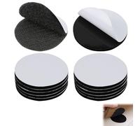 12 PCS Heavy Duty Hook and Loop Dots, Double Sided Sticky Pads, Self-Adhesive Sticky Back Coins for Versatile Use in Home, School, Office Applications, Round 50mm Round Pads (Black)