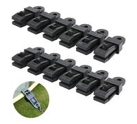 12 PCS Heavy Duty Tarpaulin Clips Set, Tarp Clip Clamp Camping Tent Clips Crocodile Mouth Clips Plastic Tent Clips Instant Awning Clamp for Tents Tarp Caravan Garden Shade Cloth Boat Cover (B)