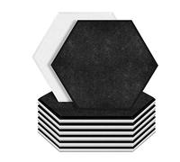 12 Pcs Hexagon Acoustic Panels Beveled Edge Sound Proof Foam Panels,Sound Proofing Padding for Studio,Acoustic Treatment