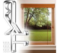 12 PCS Hidden Channel Valance Clips, 1-7/8inch Clear Plastic Blinds Clips for Valance with a Groove in The Back