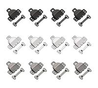 12 pcs Hook and Bar Fasteners,Hook and Eye Latch Sewing,Hooks and Eyes Fastenings,Sewing Hooks and Eyes Closure fastenings for Trousers,Clothing,Skirt,Dress,Tunics,Bra Fasteners Sewing DIY Crafts