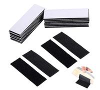 12 PCS Hook and Loop Strips, Industrial Strength Sticky Pads Heavy Duty, Double-Side Reclosable Hook Loop Strips Tape, for Walls, Doors, Tables(30x100mm)