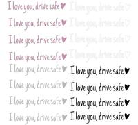 12 Pcs I Love You Drive Safe Mirror Sticker, Drive Safe I Love You Car Stickers and Decals, Funny Cars Decorations for Rear View Mirror, Car Accessories Essentials Gifts for Women Men Driver