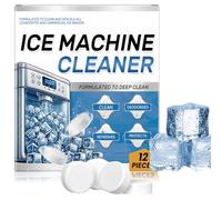 12 PCS Ice Machine Cleaner Maker Descaler Tablets - Deep Clean, Remove Odor, Limescale Remover, Fridge Cleaner - Ice Maker Cleanser for All Types