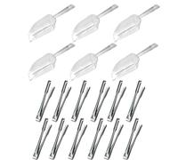 12 PCS Ice Tongs and 6 PCS Sweet Scoops, Sweet Tongs for Pick Mix