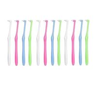12 Pcs Interspace Toothbrush,Single Tufted Toothbrushes with Cover,End-tuft Interdental Toothbrushes,Slim Interspace Teeth Brush for Dental Cleaning for Deep Teeth Cleaning & Gum Care