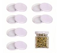 12 Pcs Jam Jars Polished Metal Twist-off Lids for Preserving Jars, Sauce Jars, Universal Canning Lids (63MM)