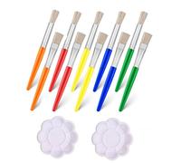 12 Pcs Kids Paint Brushes, Kids Painting Set, Multi Color Paint Brushes, for Washable Paints Acrylic Paints, for Early Childhood DIY Learning of Children's Art Painting