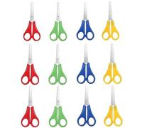 12 Pcs Kids Scissors, Children Blunt tip Safety Scissors Plastic Handle Handmade Scissor Preschool Training Scissor with cm-Scale for Art Craft,Students Office