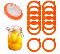 12 Pcs Kilner Jar Seals, Waterproof Replacement Seals for Kilner Jars, Airtight Bottle Seals for Food Storage, Preserving and Pickling, Bottle Cap Sealing Gaskets,for Glass Clip Top Jars Storage Jars