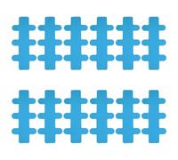 12 Pcs Kinesiology Tape for Achilles Tendon, Waterproof Breathable Muscle Support, Precut Elastic Athletic Tape, Blue, 12 x 6.3 in / 30.5 x 16 cm, for Strain Sprain Discomfort Soothing
