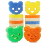12 Pcs Kitchen Sponges for Washing Up, FlexTexture Dual Sided Dish Sponges, Non Scratch Sponge Scourers for Kitchen Bathroom Cleaning