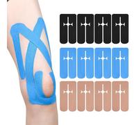 12 PCS Knee Tape,Kinesiology Tape Knee,Knee Tapes for Knee Pain,Breathable and Waterproof,Provide Support and Stability for Muscles,Great for Running,Hiking,Cycling(Black,Skin Color,Blue)