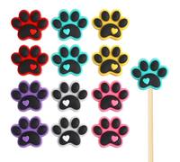 12 Pcs Knitting Needle Stoppers Dog Paw Knitting Needle Stoppers Needles Cute Animals Needles Point Protectors Knit Crochet for Hand DIY Supplies Accessories